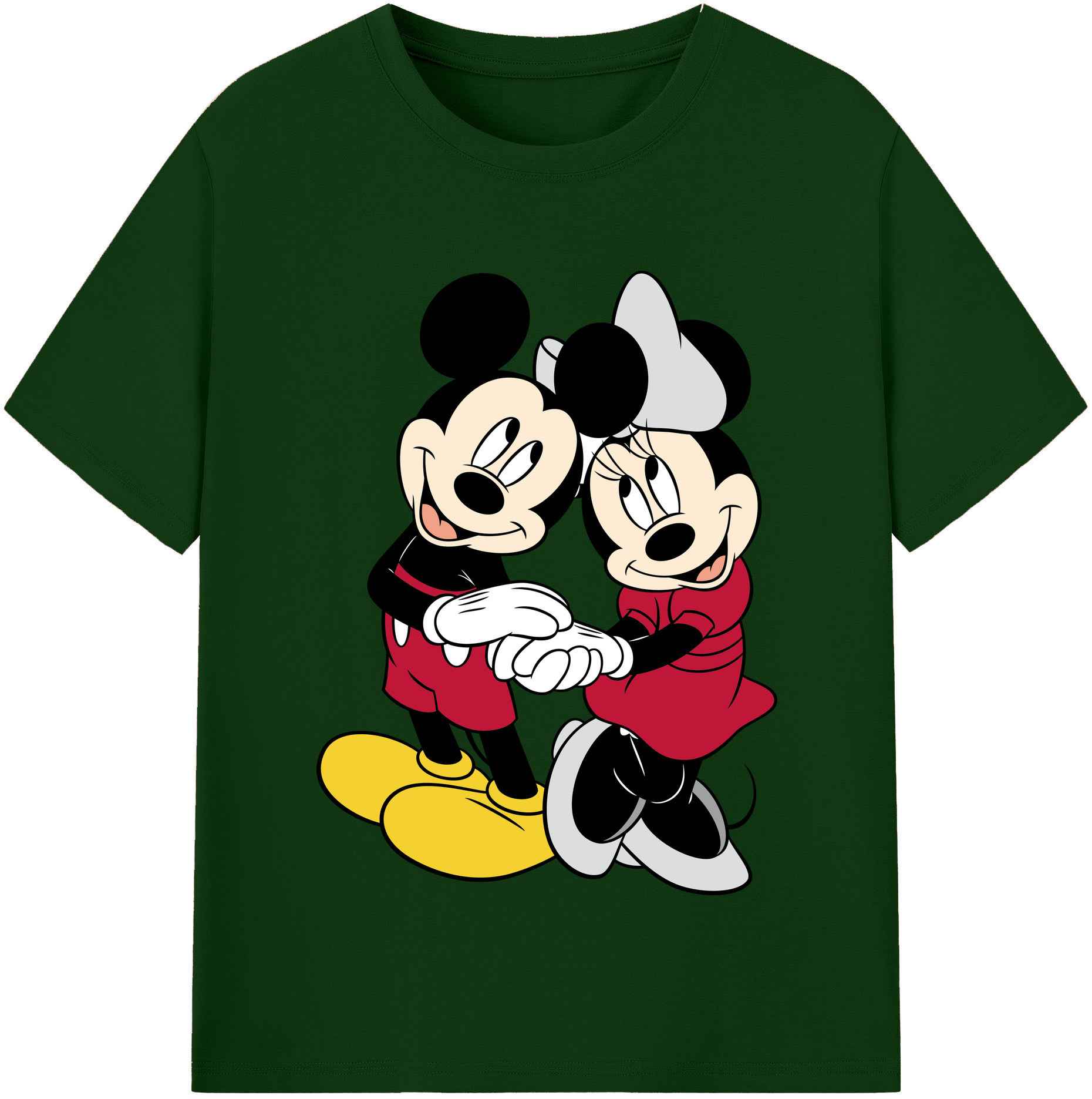 （画像用） ミッキーマウス Mickey Mouse 綿100％半袖Tシャツ（フロントプリント）
